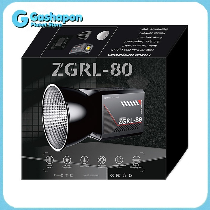 Outdoor Lighting Video Shooting - ZGRL80 80 W COB-Handvideoleuchte, leistungsstarke LED-Fotografie,