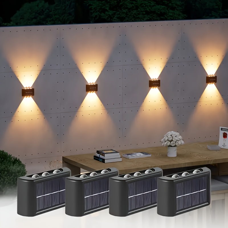 Outdoor Lighting Led Fixtures - LED Solarleuchte für Außen, Wasserdichte Solar-Wandlampe