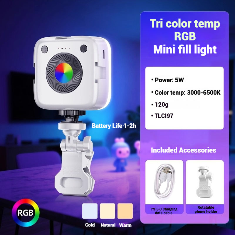 Outdoor Lighting Video Shooting - Mini RGB LED Video Fülllicht Wiederaufladbare