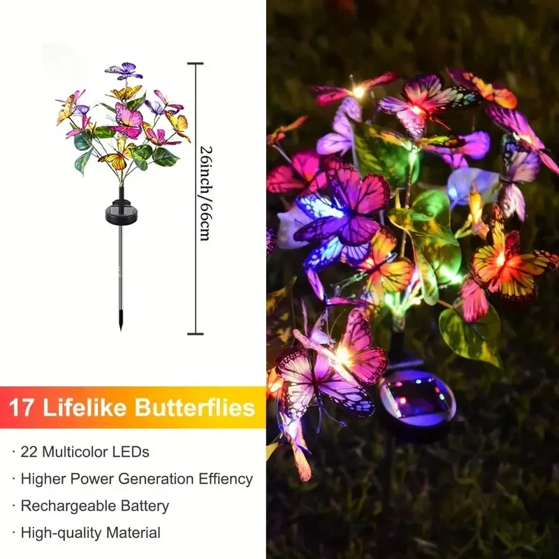 Solar-LED-Schmetterlings-Garte – Outdoor Lighting Led Fixtures Bewertung und Preis