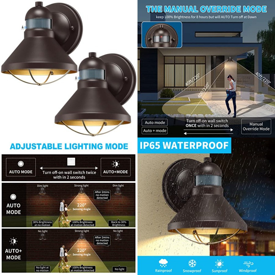 2er-Pack Bewegungssensor Außen – Outdoor Lighting Led Fixtures Bewertung und Preis