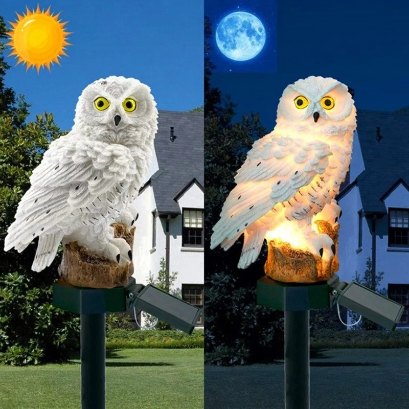 Solar-Eulen-Statue Gartenleuch – Outdoor Lighting Led Fixtures Bewertung und Preis