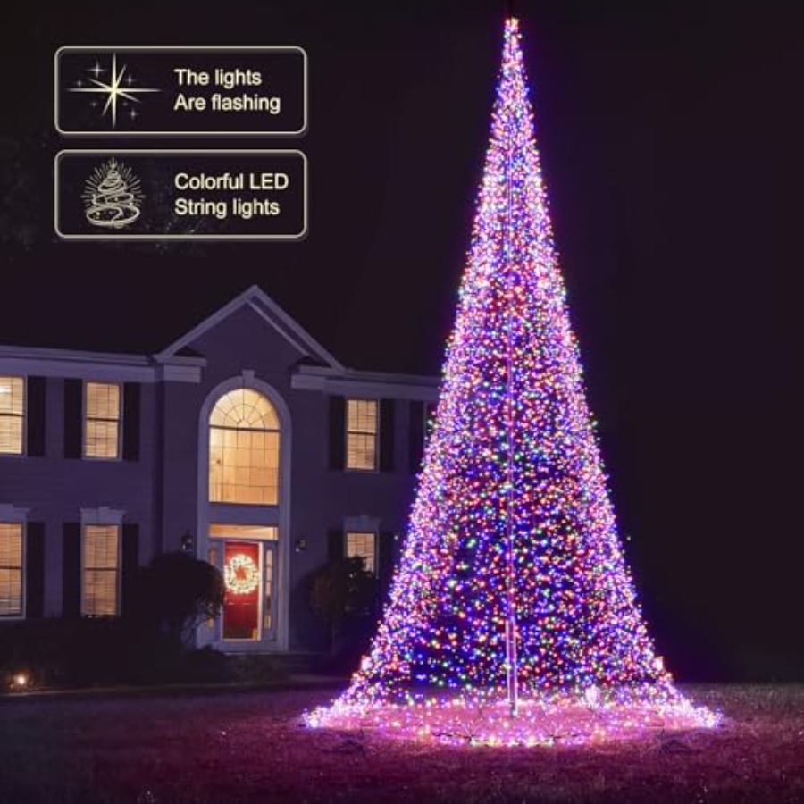 Outdoor-Fahnenmast mit LED-Wei – Outdoor Lighting Tree Bewertung und Preis